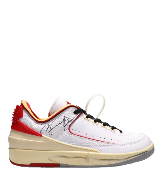 Nike Jordan 2 Retro Low Off White White Red - Don Exclusive