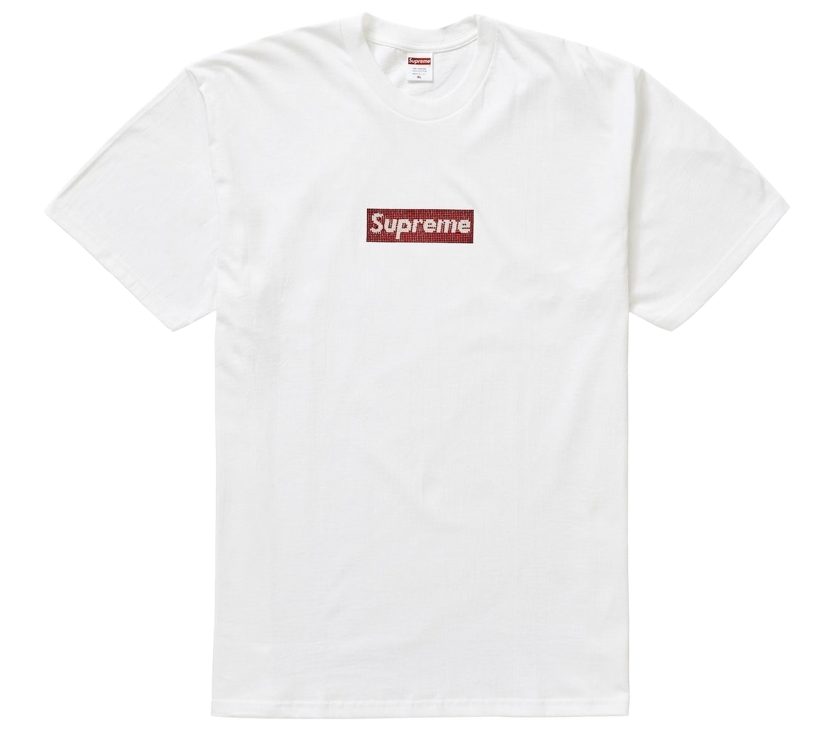 Supreme Swarovski Box Logo Tee White - Don Exclusive