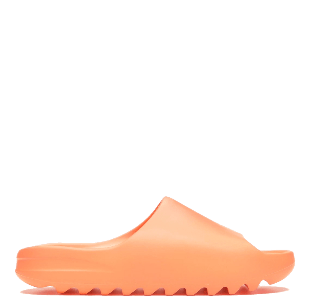 orange yeezys slides